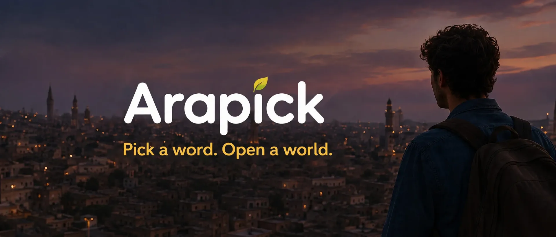 Arapick. Pick a word. Open a world.
